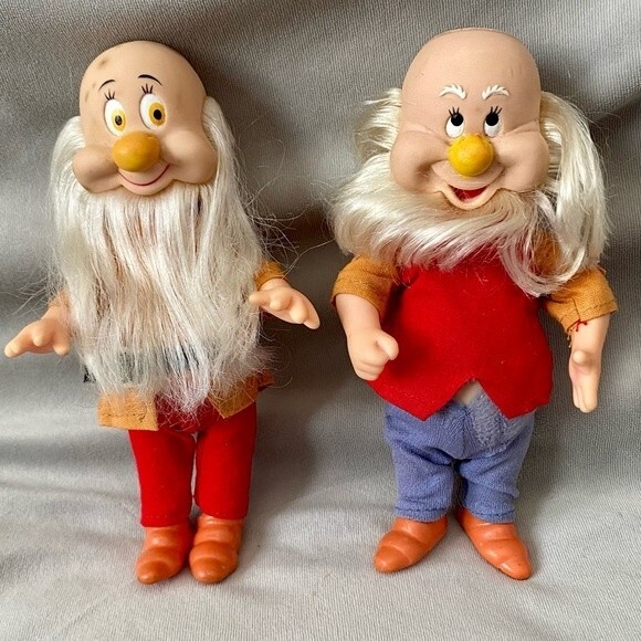 Bikin Disney Snow White and the Seven Dwarves Happy Bashful vtg vintage - Picture 1 of 8